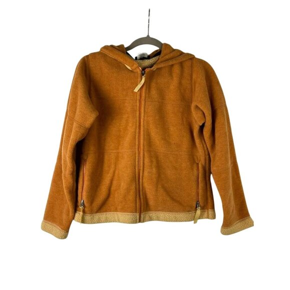 Patagonia Women’s Small Synchilla Fleece Hooded Full Zip Jacket Orange - Picture 1 of 16